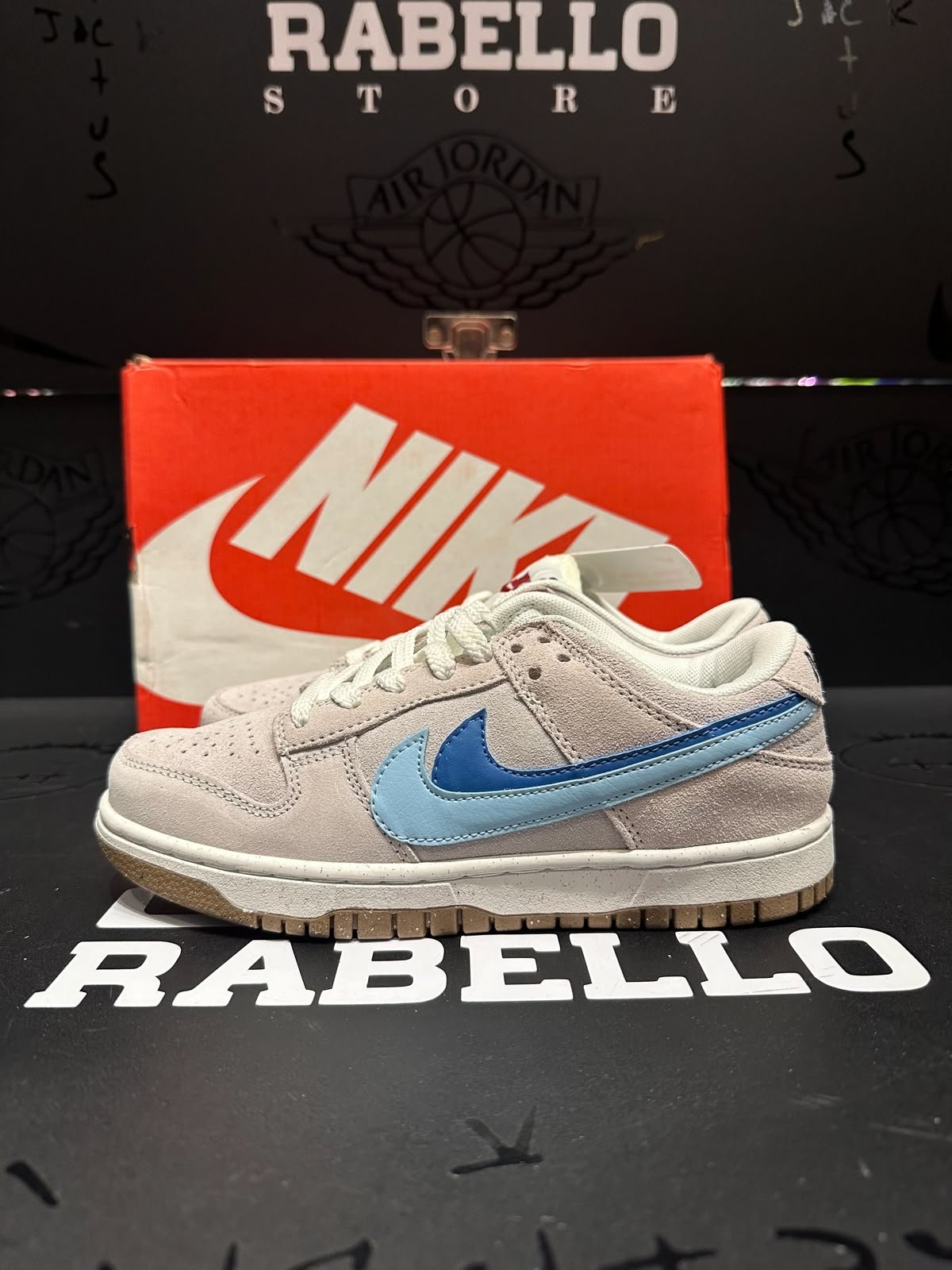 Brand:NIKE SB DUNK ´85 DOUBLE SWOOSH LIGHT GREY / BLUE 