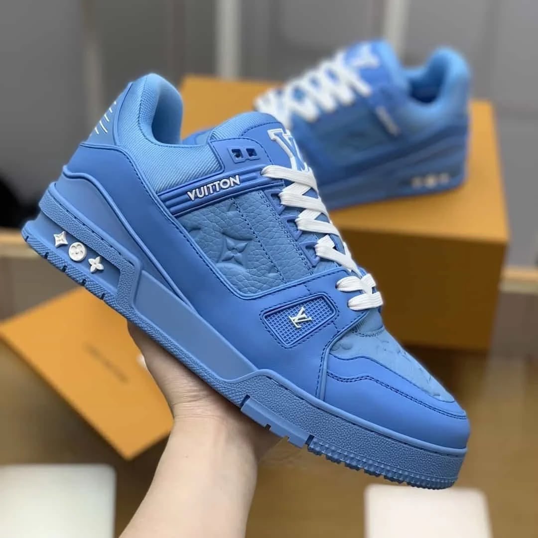 Brand: LV Style Blue Trainer Sneakers for Men  