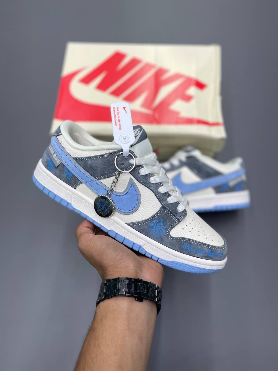 Brand:  Nike Sb Dunk Low Chrome Hearts Custom Sneaker 